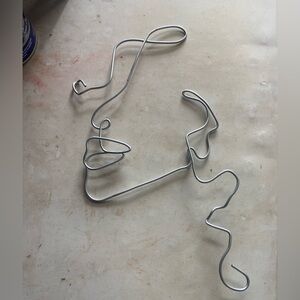 Abstract Silver Wire Sculpture
